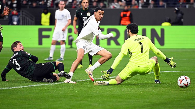Hugo Ekitiké erzielte das 2:0 für die Eintracht.