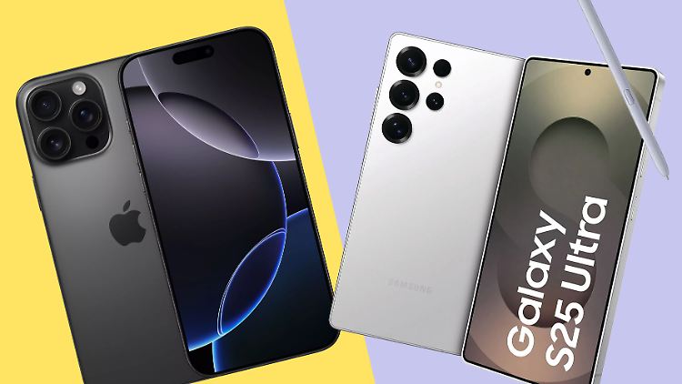 Smartphone-Schwergewichte: Das S25 Ultra und das iPhone 16 Pro Max gehören zu den besten Handys am Markt.