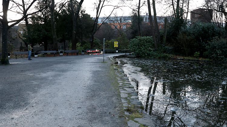In diesem Park in Aschaffenburg tötete ein pschisch kranker Afghane zwei Menschen.