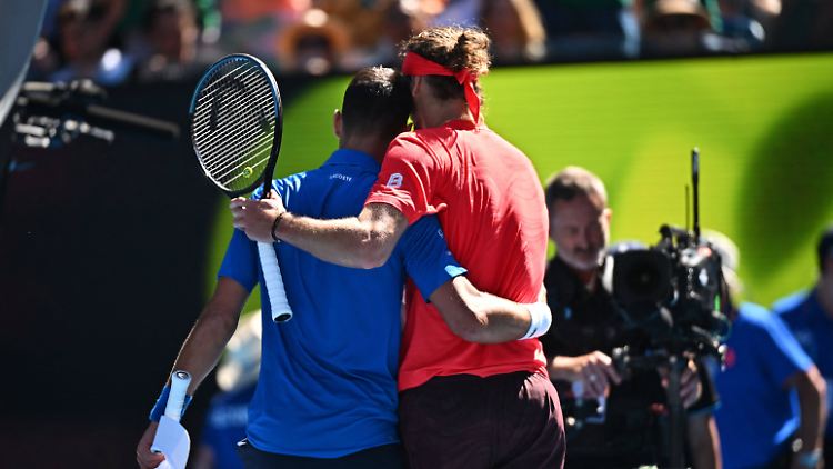 Alexander Zverev und Novak Djokovic standen nur einen Satz lang auf dem Platz.