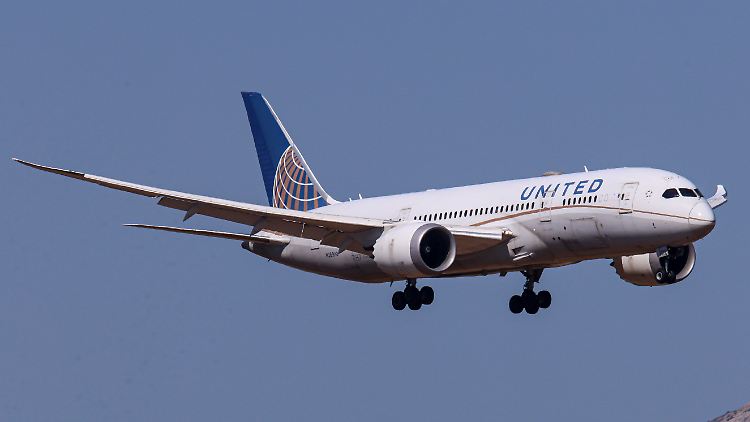 Bei dem Flugzeug handelt es sich um eine Boeing 787.