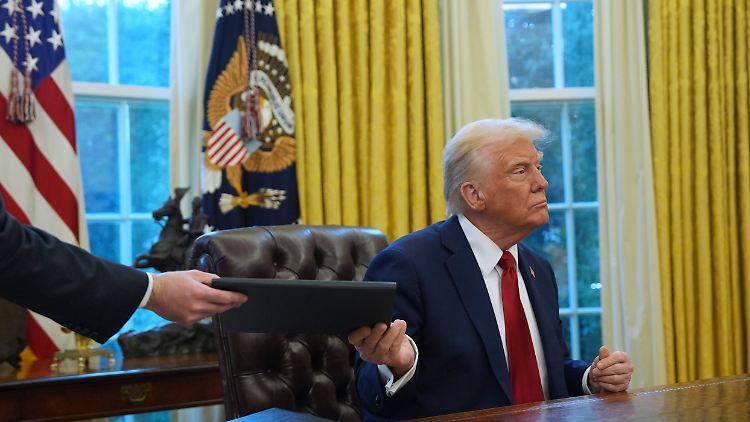 Trump erklärt im Oval Office, warum er Ägypten und Jordanien umstimmen kann: "Wir tun eine Menge für sie."