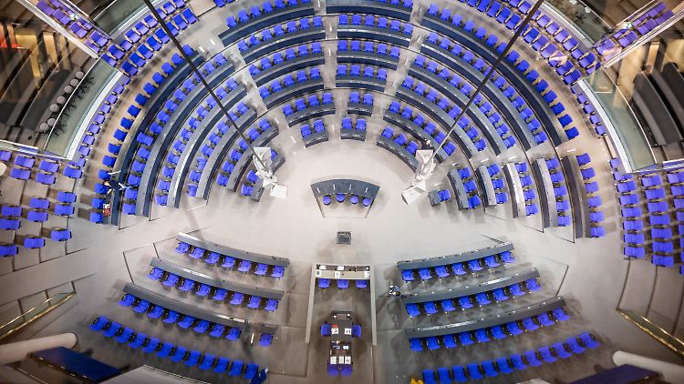 Blick in den Plenarsaal im Bundestag an diesem Freitag.