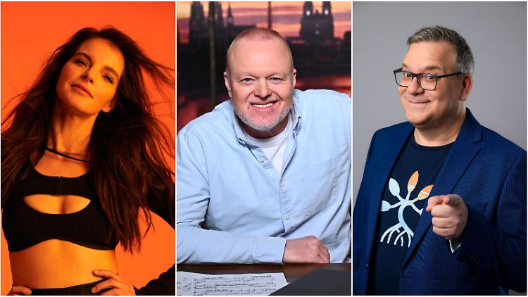Yvonne Catterfeld, Stefan Raab und Elton bilden die Jury von  "Chefsache ESC 2025 – Wer singt für Deutschland?".