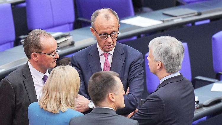 "Von meiner Partei aus reicht niemand der AfD die Hand", sagte Merz in der Debatte. 