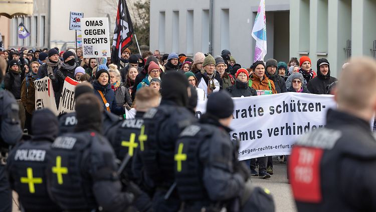 Der JA-Kongress in Apolda wurde von Protesten begleitet.