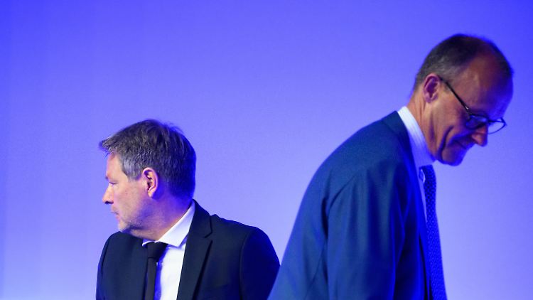 Habeck und Merz: mit unterschiedlicher Blickrichtung beim Thema Asyl.