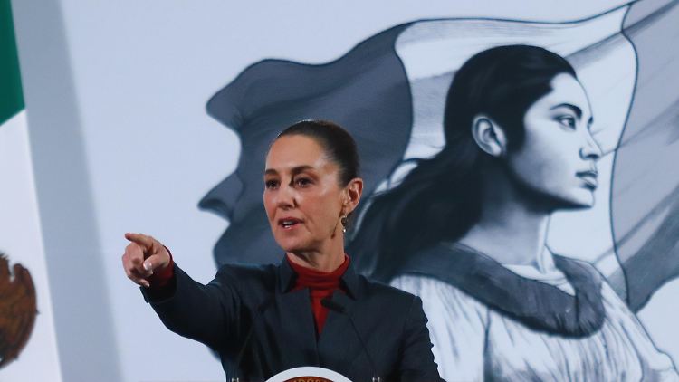 Sheinbaum, seit Oktober 2024 im Amt, ist die erste Präsidentin Mexikos..