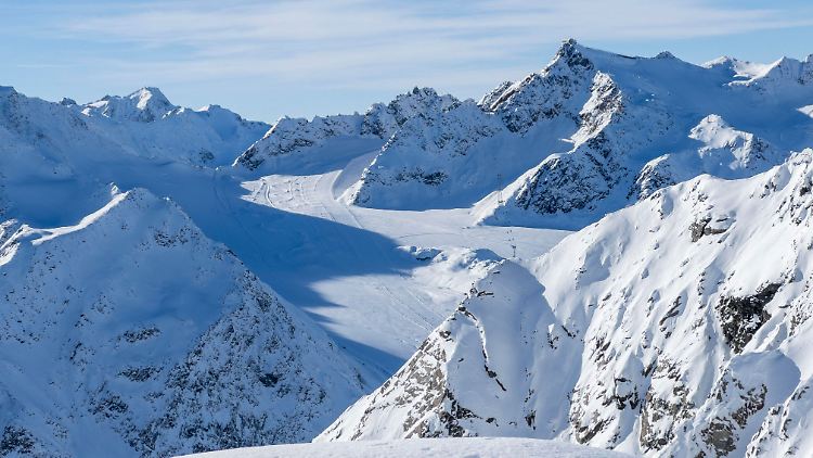 Blick ins Pitztaler Gletscherskigebiet.