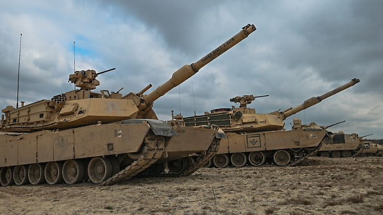 Abrams-Panzer aus den USA in Polen. 