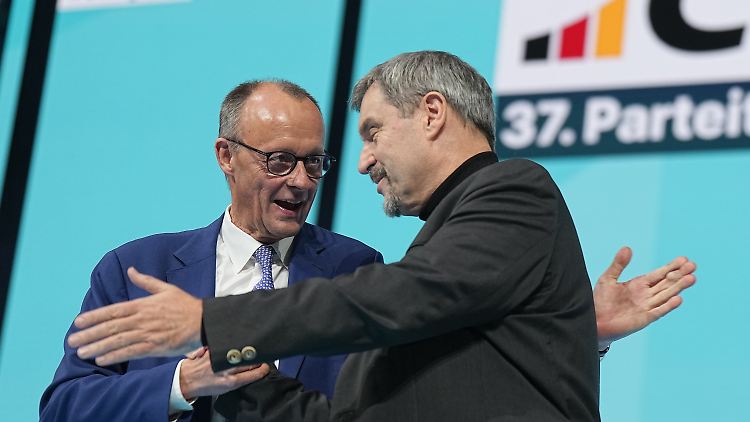 Markus Söder steht fest an der Seite von Friedrich Merz. Im Moment jedenfalls.