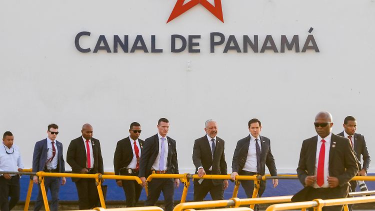 Schaute sich den Panamakanal mal genauer an: der neue US-Außenminister Marco Rubio.