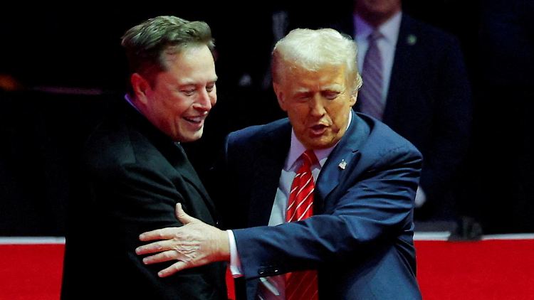 Sind offenbar auf einer Wellenlänge: Elon Musk und Donald Trump.