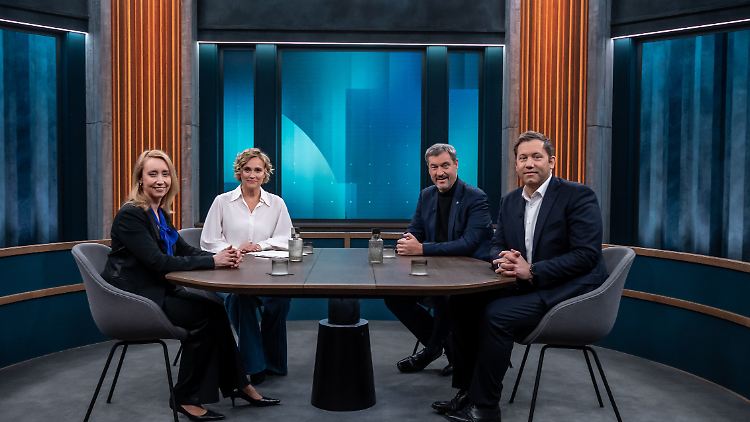 Nicht wirklich überraschend: Markus Söder fand den Auftritt von CDU-Chef Merz überzeugender, Lars Klingbeil (r.) den von Bundeskanzler Olaf Scholz.