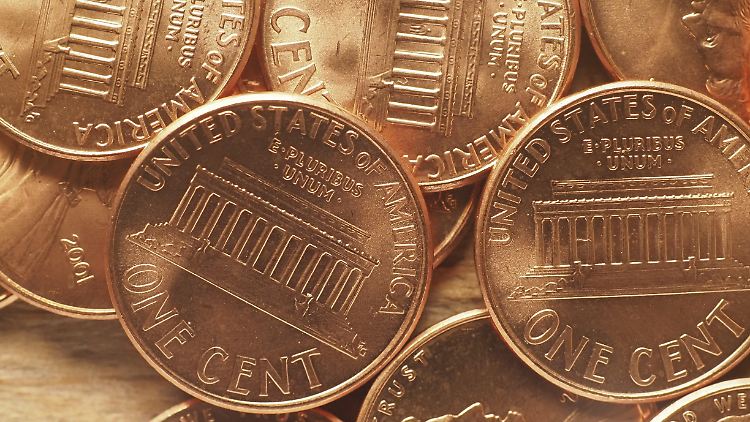 2023 wurden in den USA 4,5 Milliarden Pennys geprägt. 