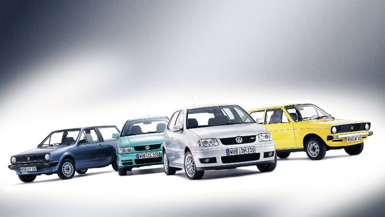 Auf Wachstumskurs in fünf Generationen: Mit jeder Auflage wurde der VW Polo größer und erfolgreicher.