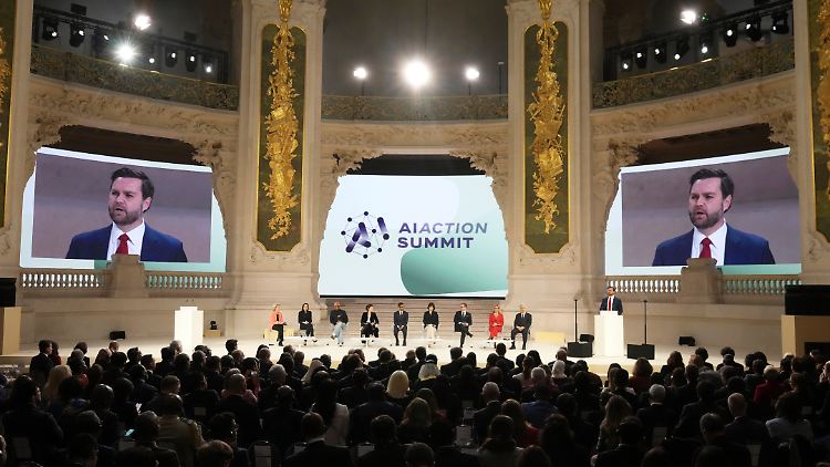 Auch US-Vizepräsident J. D. Vance sprach in Paris.