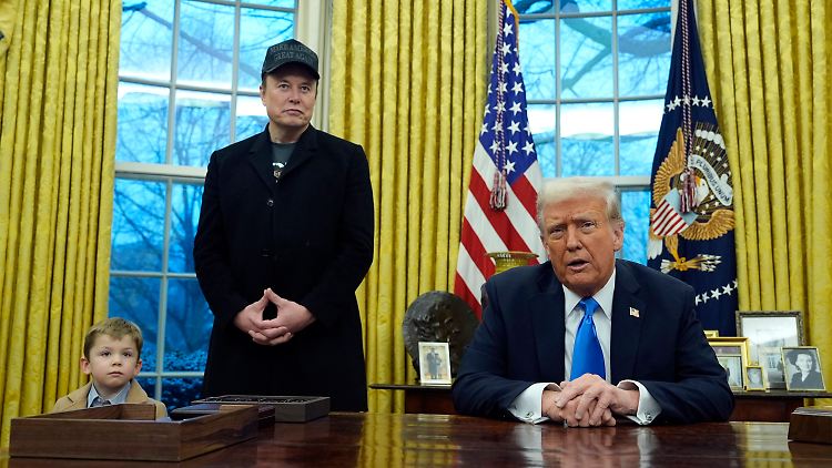 Musk waltet ohne politisches Mandat im Weißen Haus und darf auch seinen Sohn mitbringen.
