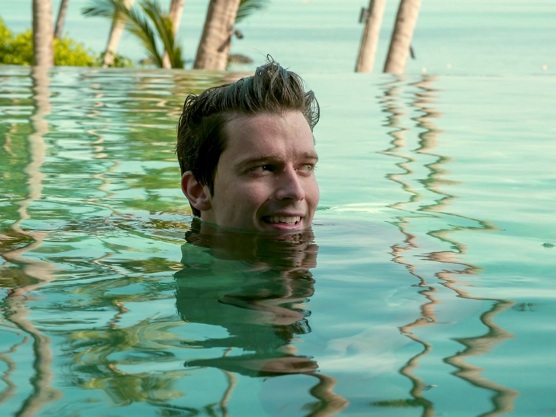 Filmszene - gleich wird er dem Wasser entsteigen, wie Gott ihn schuf ...