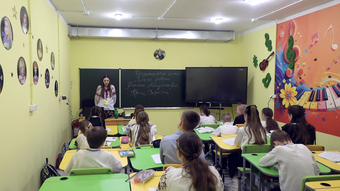 Untergrundschule in Charkiw.