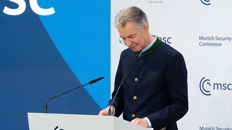Christoph Heusgen bei seiner Abschiedsrede in München. 