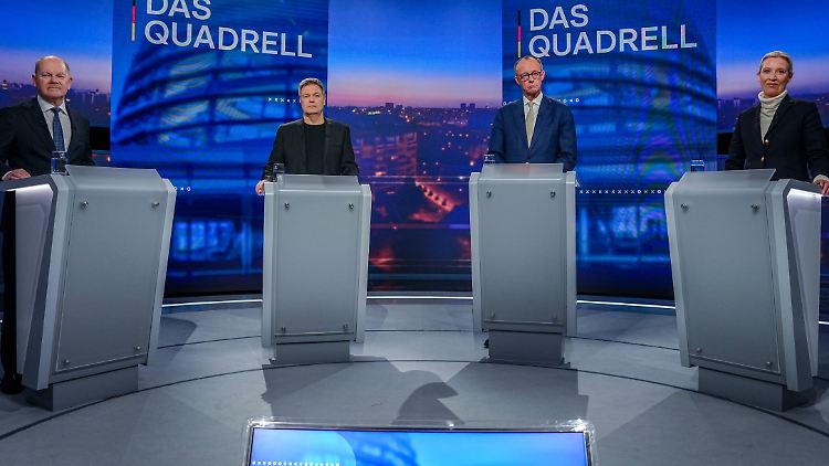Bei Kindern und Jugendlichen hat keiner der Kandidaten aus dem Quadrell bei RTL und ntv die Nase vorn. 