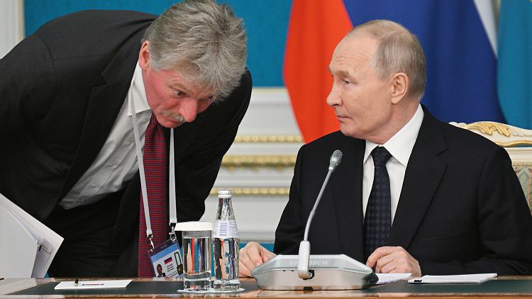 Kremlsprecher Peskow und Putin sprechen Selenskyj regelmäßig die Legitimität ab.