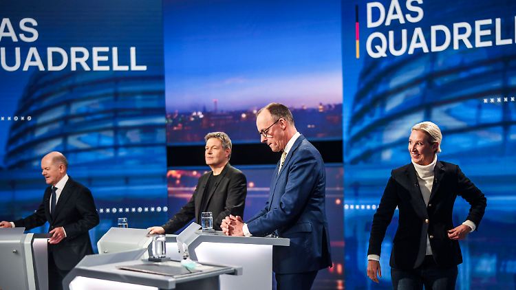 Alice Weidel durfte zum "Quadrell", Christian Lindner musste zuschauen.
