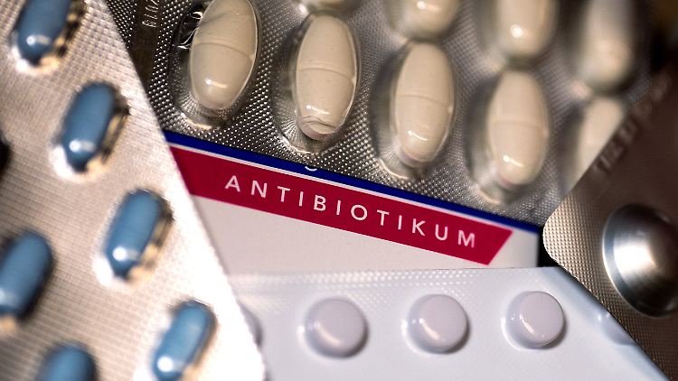 Bakterien­stämme, die eine Resistenz gegenüber dem Antibio­tikum besitzen, überleben und können sich weiter ausbreiten.