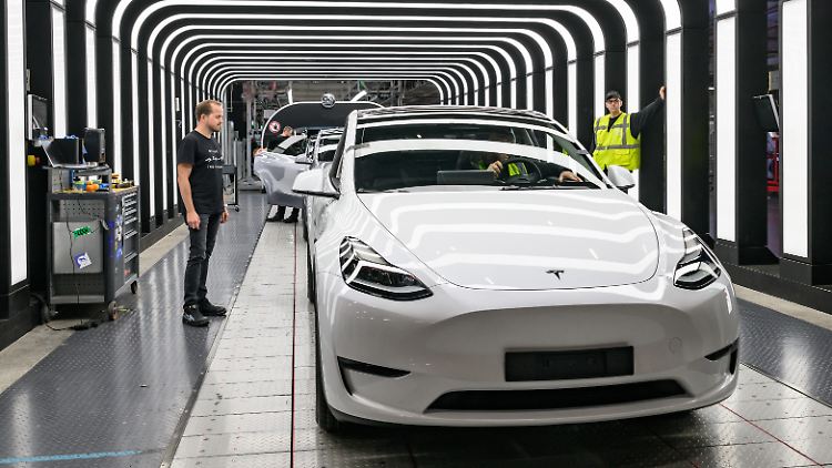 Produktion des Model Y in Grünheide. 