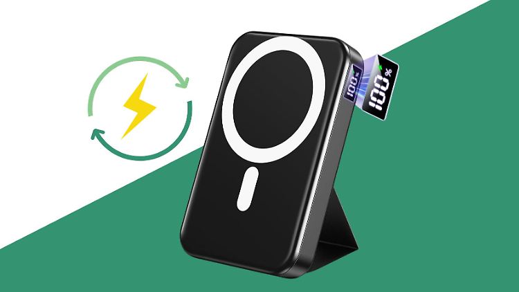 Mit der Powerbank von Gxorul aus dem Amazon-Angebot lassen sich drei Geräte gleichzeitig aufladen.