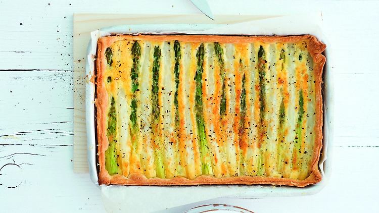 Ein erster Hauch von Frühling: Die vegetarische Spargel-Quiche ist zum Anbeißen gut.