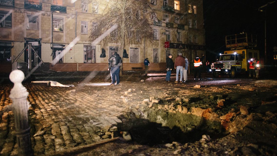 Charkiw soll in der Nacht von insgesamt vier Drohnen attackiert worden sein.