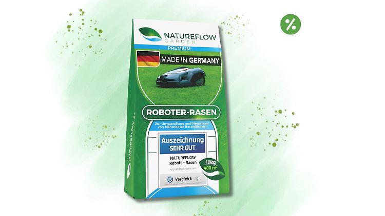 Der Roboter-Rasen von Natureflow soll besonders pflegeleichtes Grün sprießen lassen.
