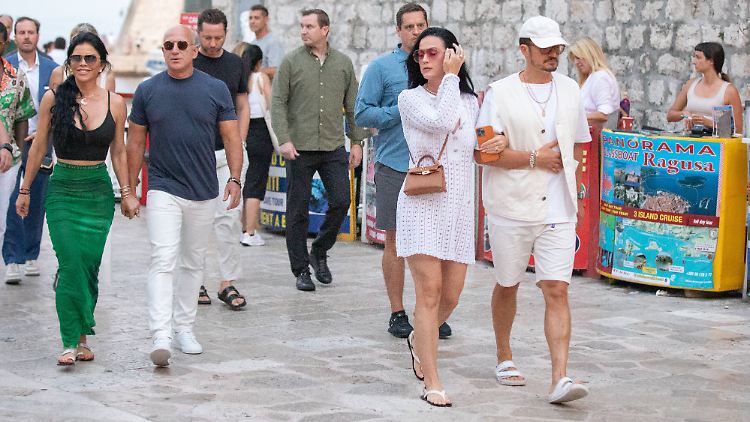 Waren mit ihren Männern auch schon gemeinsam in Kroatien: Lauren Sánchez und Katy Perry.