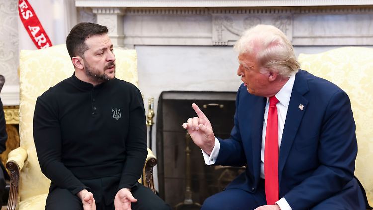 "Amerika wird sich das nicht mehr lange gefallen lassen", sagt Trump zur Aussage Selenskyjs. 