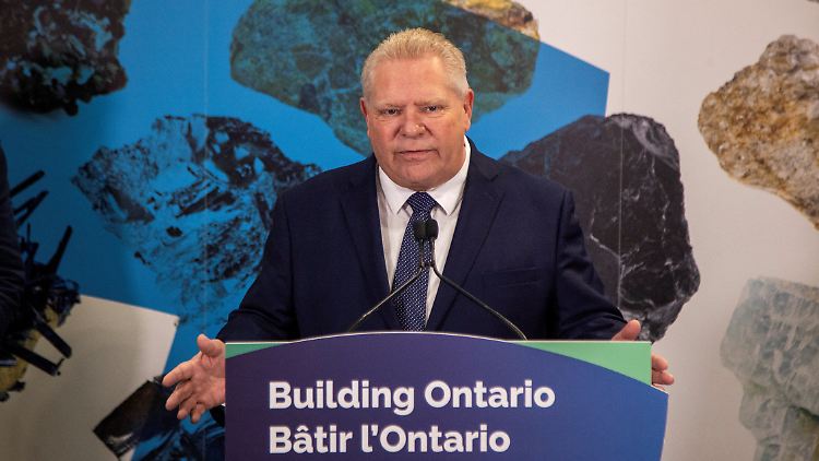 Ford regiert in Ontario, was an mehrere nördliche US-Bundesstaaten grenzt.