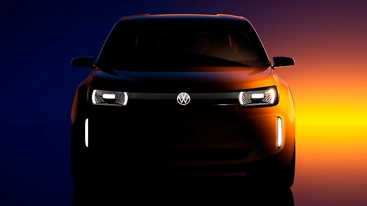 Designskizze des neuen elektrischen Einstiegsmodells von Volkswagen, das als Showcar VW ID.Every1 vorgestellt wird.
