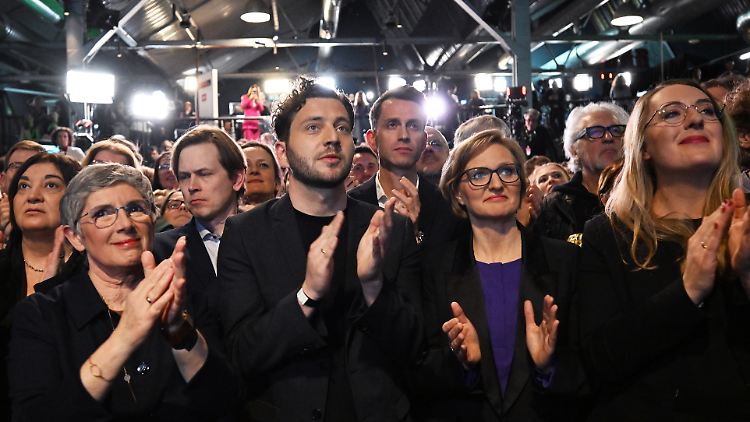 Die Grünen-Spitze: Britta Haßelmann, Felix  Banaszak, Franziska Brantner und Katharina Dröge. (Archivbild)