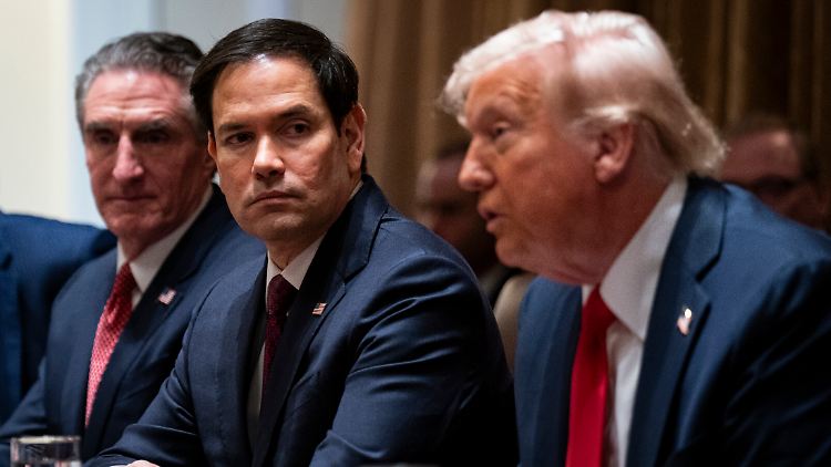 Neben Trump soll Rubio (Mitte) mit Sarkasmus auf Musk reagiert haben. 