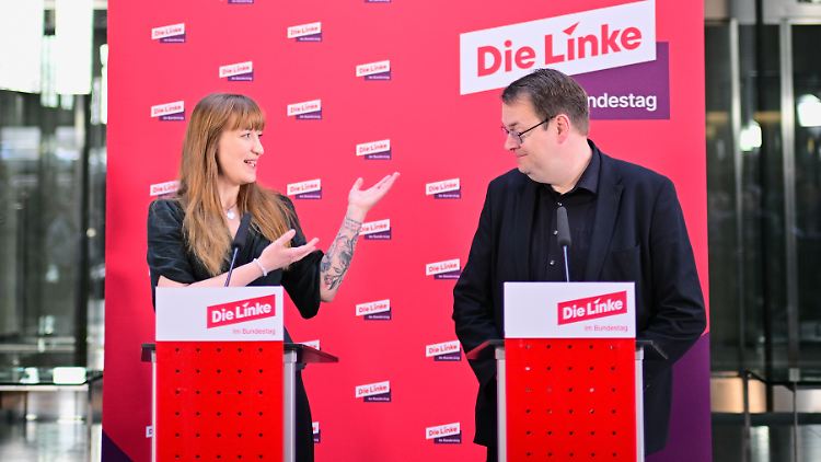 Heidi Reichinnek und Sören Pellmann vermissen eine "klare Festlegungen" von Union und SPD. 