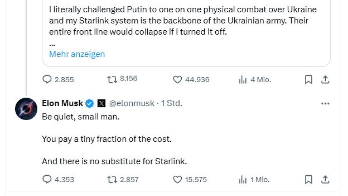 Das Wortgefecht zwischen Musk und Sikorski.