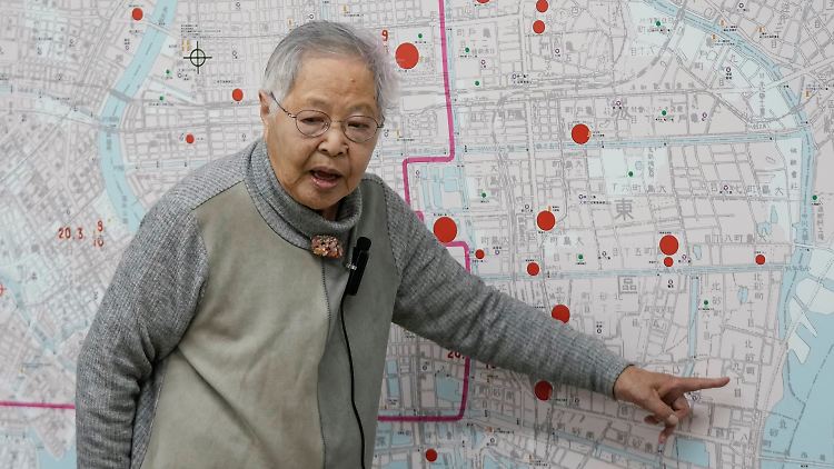 Shizuyo Takeuchi ist eine der letzten Überlebenden des US-Luftangriffs auf Tokio am 10. März 1945.