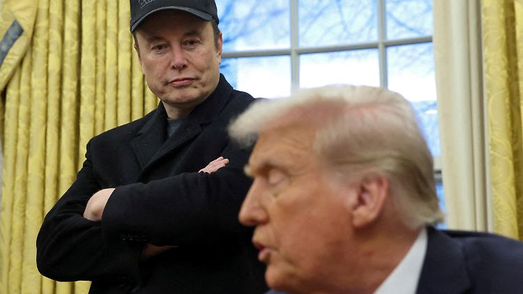 Elon Musk und Donald Trump, am 11. Februar im Oval Office.