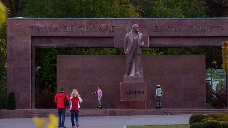 In Chișinău finden sich bis heute Lenin-Denkmäler aus sowjetischer Zeit - Moldau gehörte bis 1991 zur Sowjetunion.