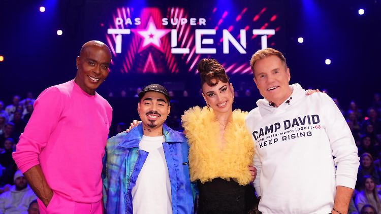 Bruce Darnell, Tony Bauer, Ekaterina Leonova und Dieter Bohlen (v.l.n.r.) suchen 2025 "Das Supertalent".