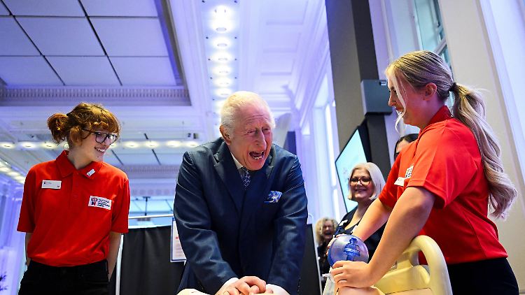 Zeigte vollen Einsatz im Kurs: König Charles III.