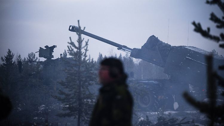 Ein Artilleriesystem vom Typ Archer aus Schweden.