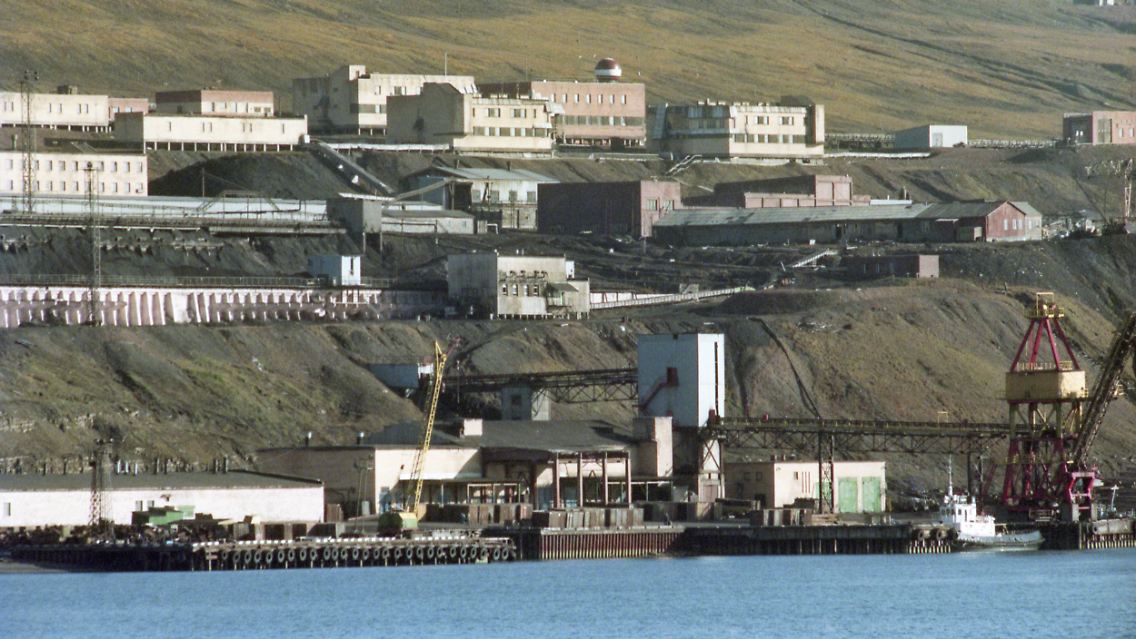 Russische Einrichtungen auf Spitzbergen.