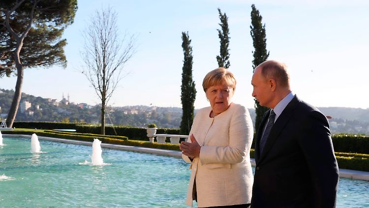 Merkel und Putin 2018 in Ankara.